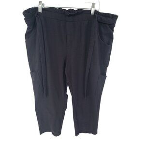 Any Body Women's Knit Cargo Pants Black Size XLP Office Casual Strech minimalist